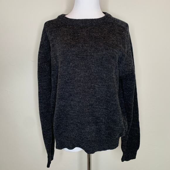 Vintage Levi's Gray Marled Wool Crew Neck Sweater Sz Large - Picture 1 of 8